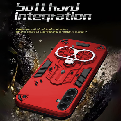 Samsung Galaxy A56 5G Armor knight Series Camera Protection 2 in 1 Shockproof Phone Cover with Kickstand