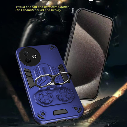 Vivo Y39 5G Armor knight Series Camera Protection 2 in 1 Shockproof Phone Cover with Kickstand
