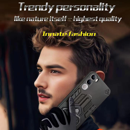 Vivo Y300 5G Armor knight Series Camera Protection 2 in 1 Shockproof Phone Cover with Kickstand