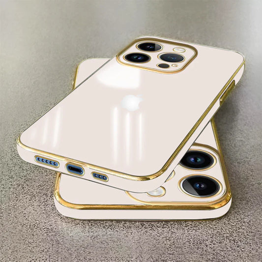 IPHONE 15 PRO MAX ULTRA-SHINE GOLD ELECTROPLATED LUXURIOUS BACK CASE WITH CAMERA PROTECTION