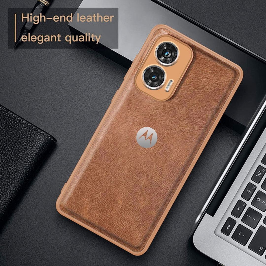 MOTO EDGE 50 FUSION  5G VINTAGE PU LEATHER PROTECTIVE BACK CASE