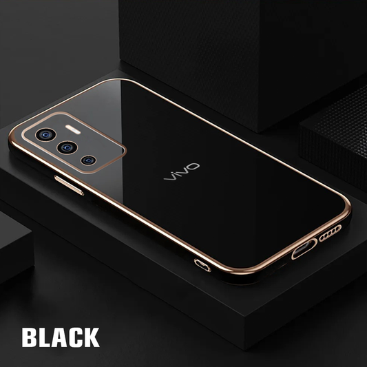 VIVO V23e 5G ULTRA-SHINE GOLD ELECTROPLATED LUXURIOUS  BACK CASE WITH CAMERA PROTECTION