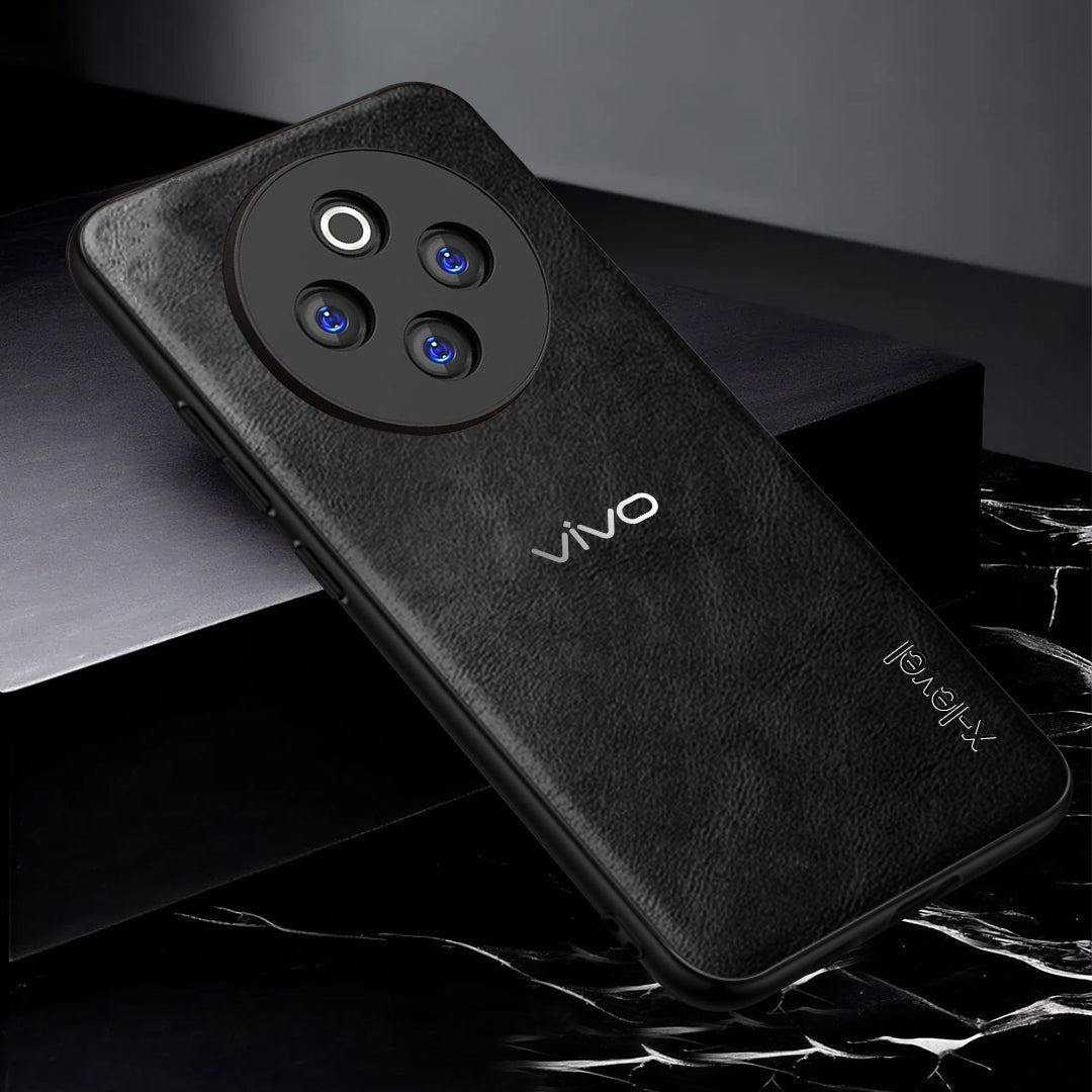 VIVO T4 5G Vintage Leather Stitched Protective Back Case