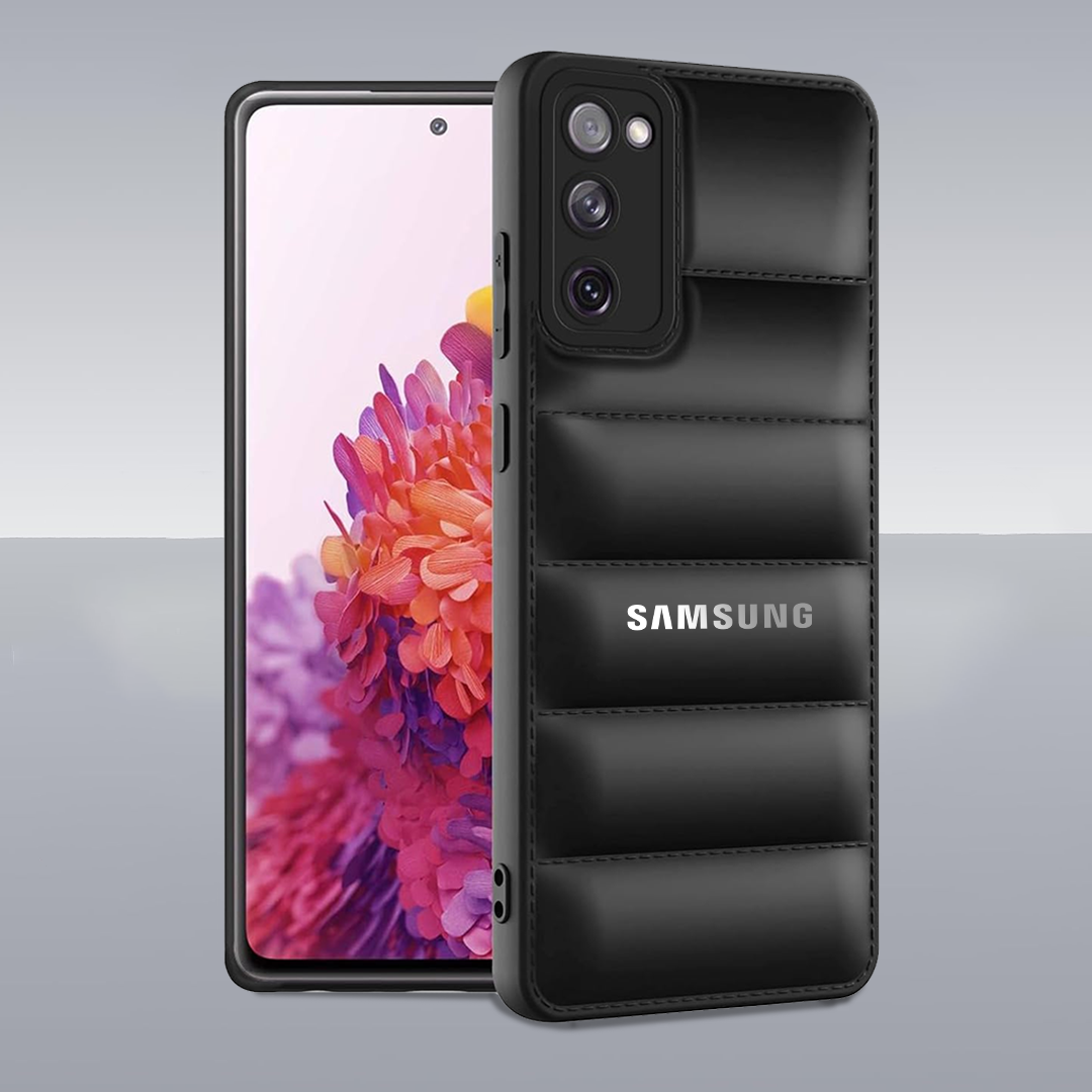 GALAXY S20 FE 5G THE PUFFER EDITION BLACK BUMPER BACK CASE WITH LOGO