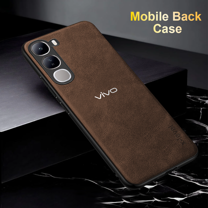 VIVO Y300 5G VINTAGE PU LEATHER PROTECTIVE BACK CASE