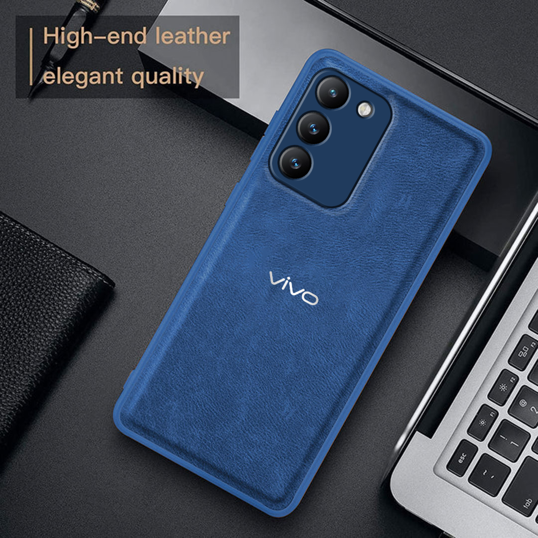 VIVO Y200E 5G VINTAGE PU LEATHER PROTECTIVE BACK CASE