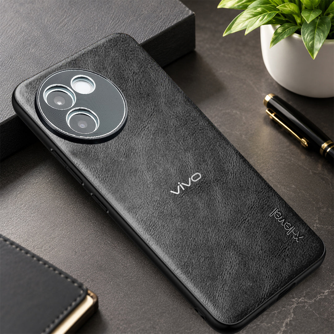 VIVO V30E 5G VINTAGE PU LEATHER PROTECTIVE BACK CASE