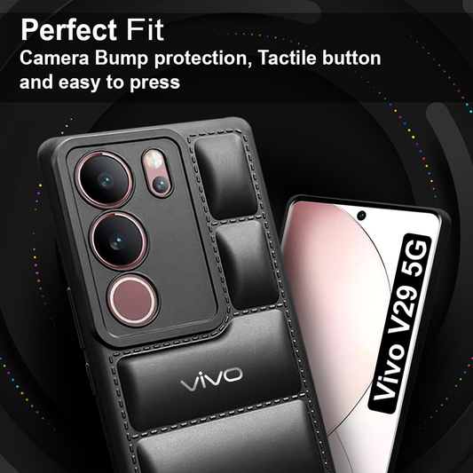 VIVO V29/V29 PRO 5G The Puffer Edition Soft Material Down Jacket Phone Case