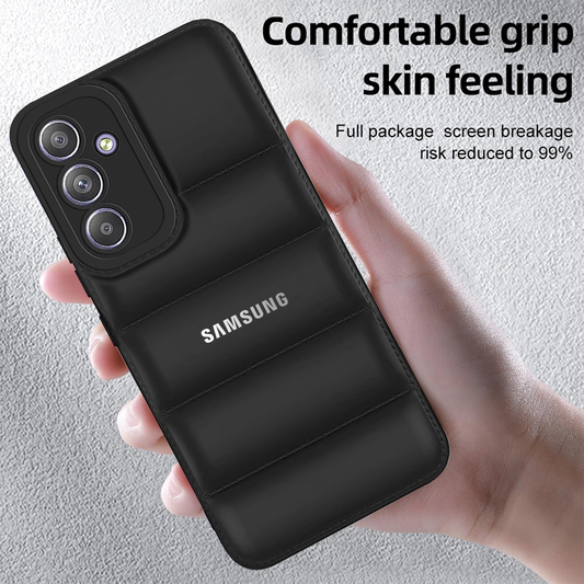 GALAXY S25 5G THE PUFFER EDITION BLACK BUMPER BACK CASE WITH LOGO