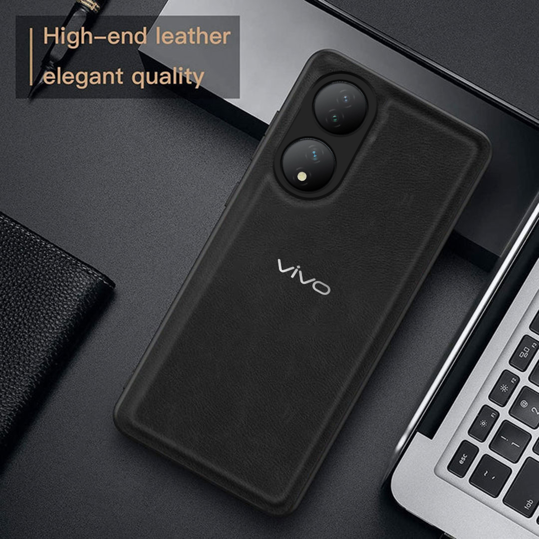 VIVO Y100/Y100A 5G VINTAGE PU LEATHER PROTECTIVE BACK CASE