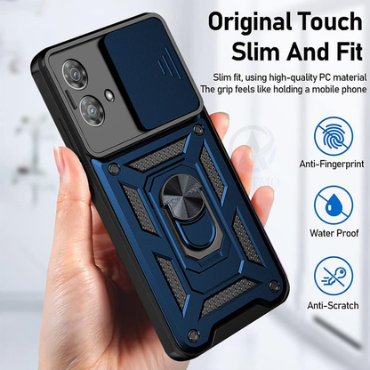 MOTOROLA EDGE 40 NEO 5G ARMOR MILITARY-GRADE CASE WITH SLIDING CAMERA COVER & 360 KICKSTAND
