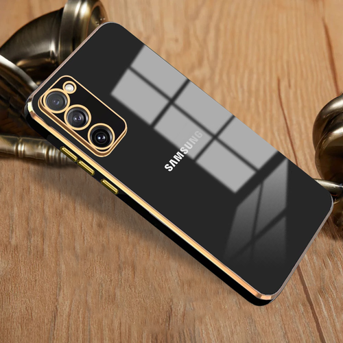 GALAXY S20 FE 5G ULTRA-SHINE GOLD ELECTROPLATED LUXURIOUS BACK CASE WITH CAMERA PROTECTION