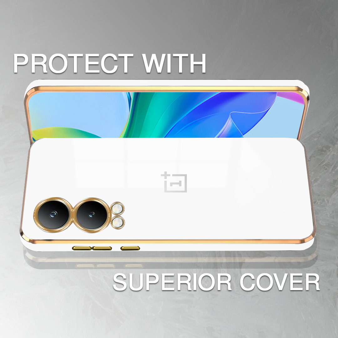 ONEPLUS NORD CE 4 LITE 5G ULTRA-SHINE GOLD ELECTROPLATED LUXURIOUS  BACK CASE WITH CAMERA PROTECTION
