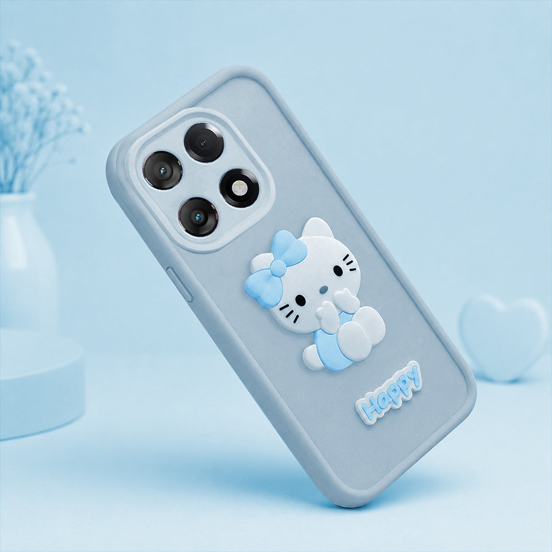 OnePlus 13R  Cute 3D Kitty Soft Silicone  Shockproof Protective Back Cover with Camera Protection