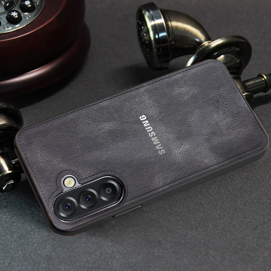 SAMSUNG A56 5G TABACCO PIPES LEATHER PROTECTIVE BACK CASE