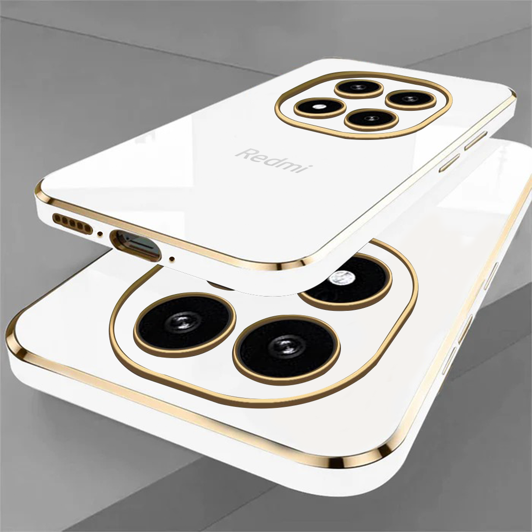REDMI NOTE 14 PRO 5G ULTRA-SHINE GOLD ELECTROPLATED LUXURIOUS  BACK CASE WITH CAMERA PROTECTION