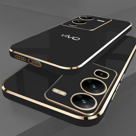 VIVO V25 PRO 5G ULTRA-SHINE GOLD ELECTROPLATED LUXURIOUS BACK CASE WITH CAMERA PROTECTION