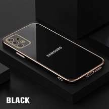 GALAXY A32 ULTRA-SHINE GOLD ELECTROPLATED LUXURIOUS  BACK CASE WITH CAMERA PROTECTION