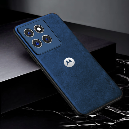 MOTOROAL EDGE 60 FUSION 5G  PU LEATHER PROTECTIVE BACK CASE WITH CAMERA PROTECTION