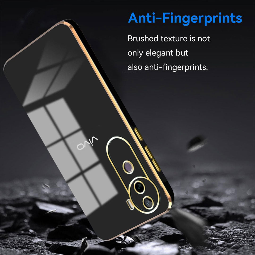 VIVO V40E 5G GOLD ELECTROPLATED LUXURIOUS BACK CASE WITH CAMERA PROTECTION