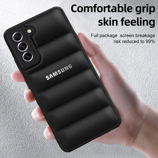 GALAXY S21 FE 5G THE PUFFER EDITION BLACK BUMPER BACK CASE WITH LOGO