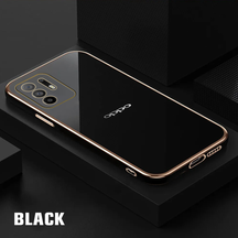 OPPO F19 PRO PLUS ULTRA-SHINE GOLD ELECTROPLATED LUXURIOUS  BACK CASE WITH CAMERA PROTECTION