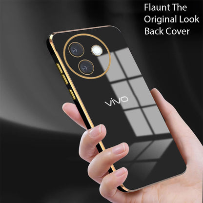 VIVO Y39 5G GOLD ELECTROPLATED LUXURIOUS BACK CASE WITH CAMERA PROTECTION
