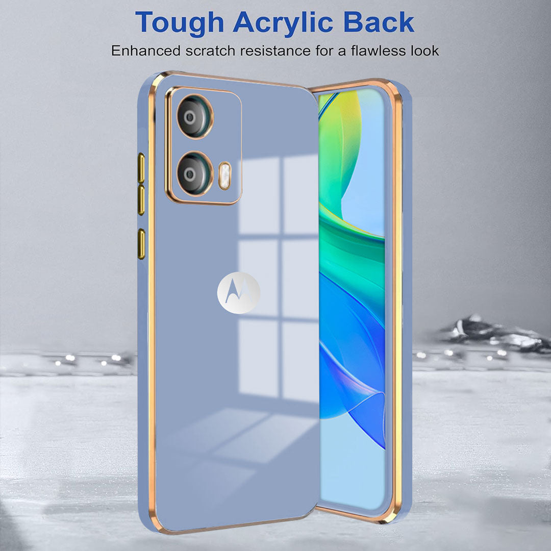MOTOROLA EDGE 50 FUSION 5G ULTRA-SHINE GOLD ELECTROPLATED LUXURIOUS BACK CASE WITH CAMERA PROTECTION