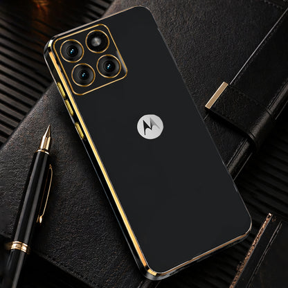MOTOROLA EDGE 60 PRO 5G ULTRA-SHINE GOLD ELECTROPLATED LUXURIOUS BACK CASE WITH CAMERA PROTECTION