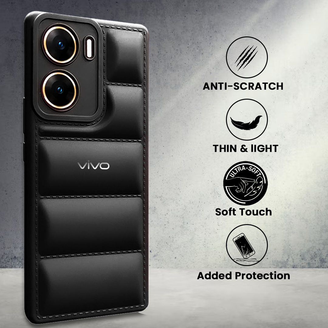 VIVO V29E 5G The Puffer Edition Soft Material Down Jacket Phone Case