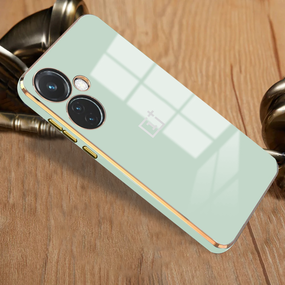 ONEPLUS CE3 LITE 5G ULTRA-SHINE GOLD ELECTROPLATED LUXURIOUS BACK CASE WITH CAMERA PROTECTION