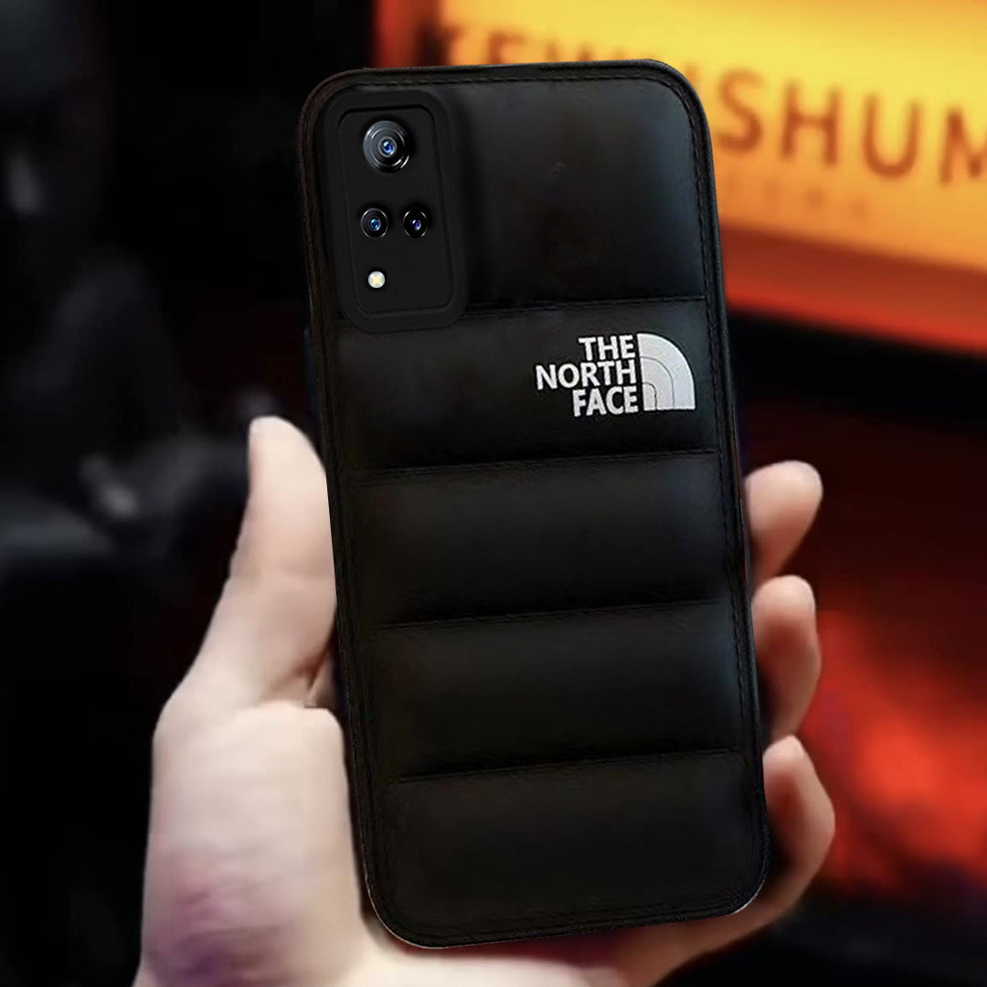 The North Face Puffer Edition Black Bumper Back Case For VIVO V21