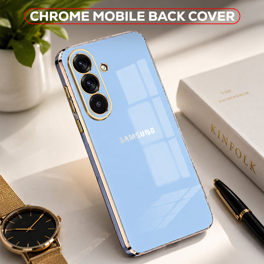 GALAXY S25 5G ULTRA-SHINE GOLD ELECTROPLATED LUXURIOUS BACK CASE WITH CAMERA PROTECTION