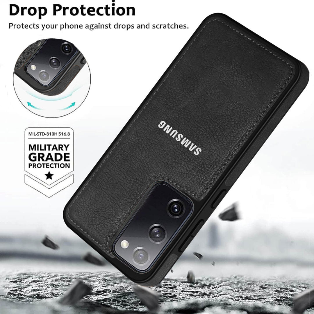 SAMSUNG S20 FE 5G  LEATHER PROTECTIVE BACK CASE