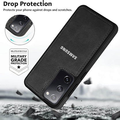 SAMSUNG S20 FE 5G  LEATHER PROTECTIVE BACK CASE