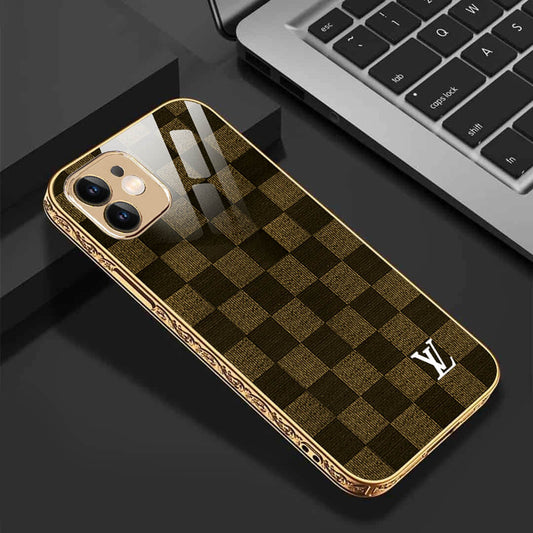 iPhone 12/12pro/12pro max Flawless Checkered Glass Protective Case/Cover