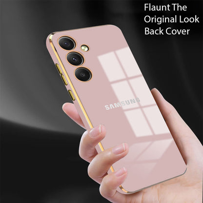 GALAXY A34 5G ULTRA-SHINE GOLD ELECTROPLATED LUXURIOUS  BACK CASE WITH CAMERA PROTECTION