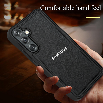 Samsung Galaxy S25 5G Vintage Leather Stitched Protective Back Case