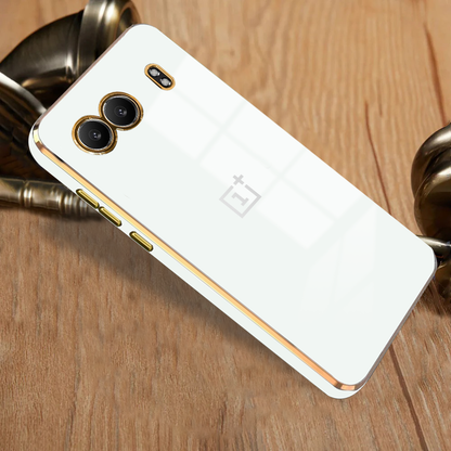 ONEPLUS NORD 4 5G ULTRA-SHINE GOLD ELECTROPLATED LUXURIOUS  BACK CASE WITH CAMERA PROTECTION