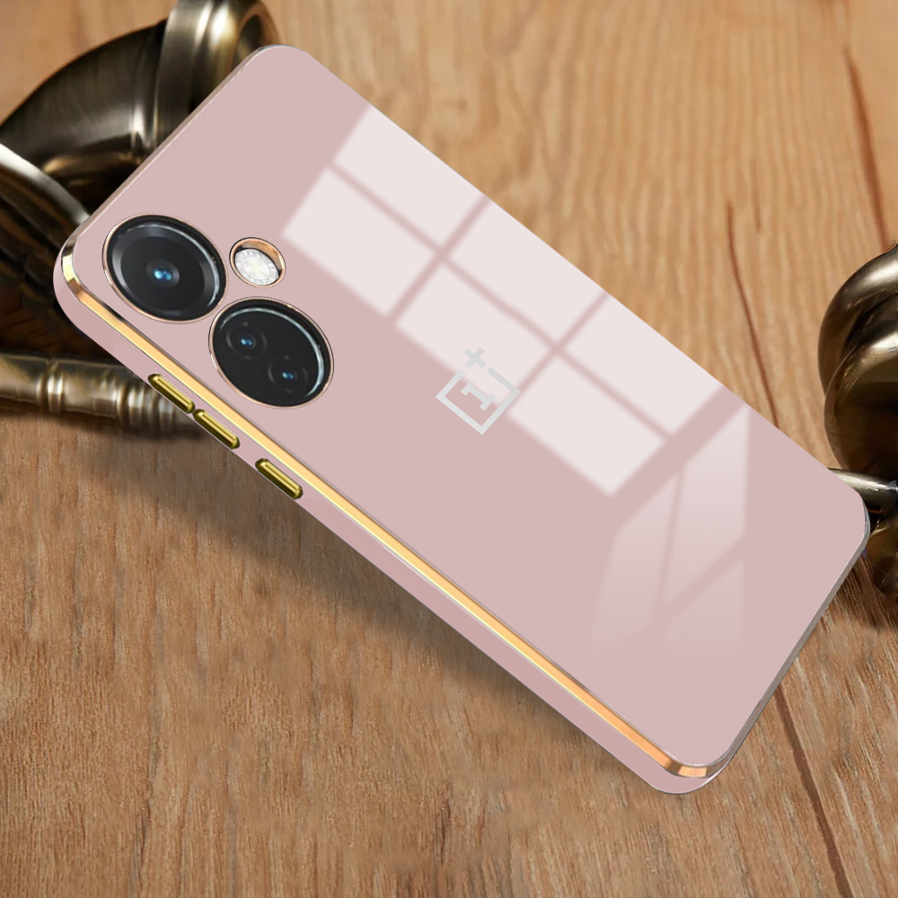 ONEPLUS CE3 LITE 5G ULTRA-SHINE GOLD ELECTROPLATED LUXURIOUS BACK CASE WITH CAMERA PROTECTION
