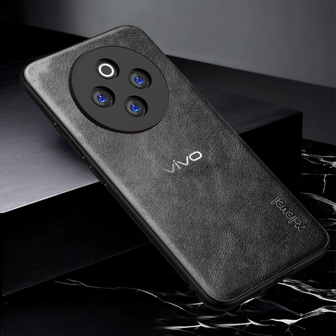 VIVO T4 5G Vintage Leather Stitched Protective Back Case