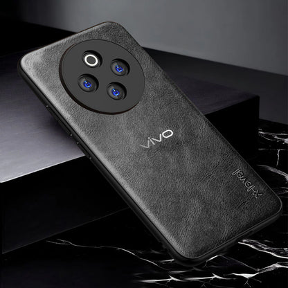 VIVO T4 5G Vintage Leather Stitched Protective Back Case