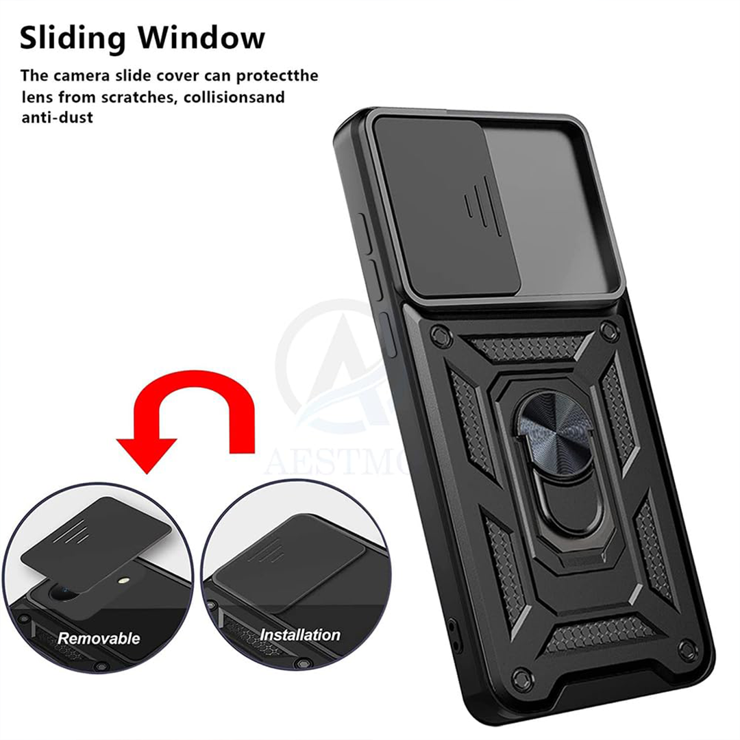 RENO 11 5G ARMOR MILITARY-GRADE CASE WITH SLIDING CAMERA COVER & 360 KICKSTAND