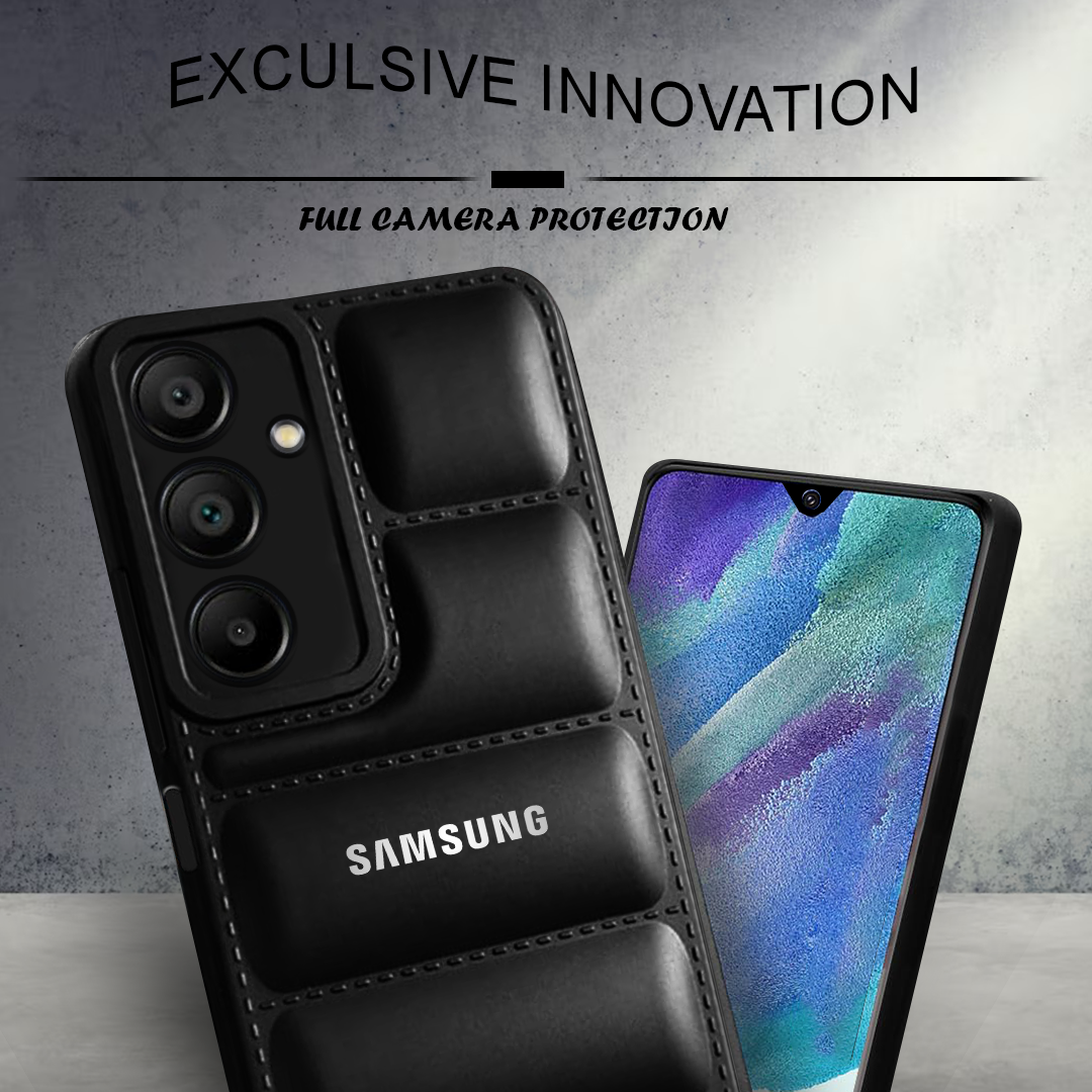 GALAXY A54 5G THE PUFFER EDITION BLACK BUMPER BACK CASE WITH LOGO