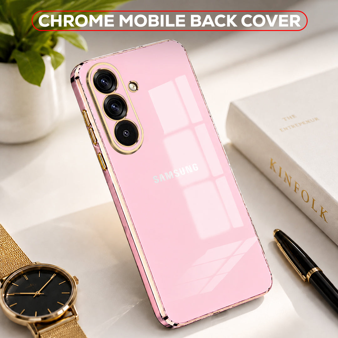 GALAXY S25 5G ULTRA-SHINE GOLD ELECTROPLATED LUXURIOUS BACK CASE WITH CAMERA PROTECTION