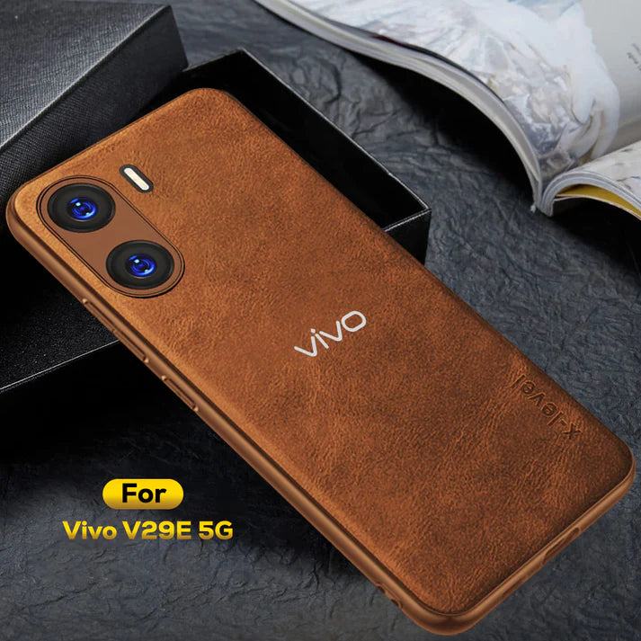 VIVO V29E 5G VINTAGE PU LEATHER PROTECTIVE BACK CASE