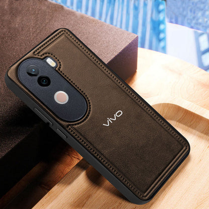 VIVO V40E 5G Vintage Leather Stitched Protective Back Case