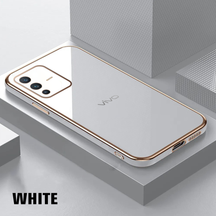 VIVO V23 5G ULTRA-SHINE GOLD ELECTROPLATED LUXURIOUS  BACK CASE WITH CAMERA PROTECTION