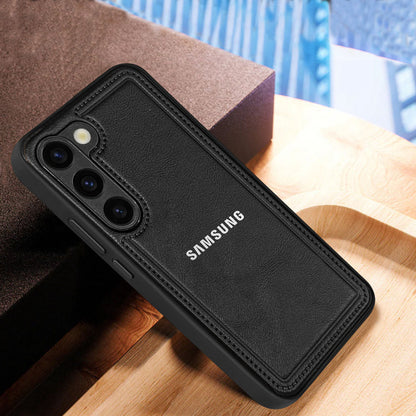 Samsung Galaxy S23 5G Vintage Leather Stitched Protective Back Case