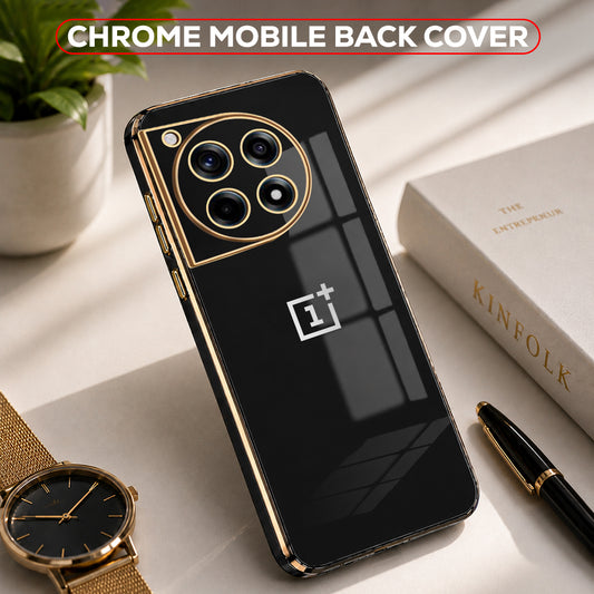 ONEPLUS 12R 5G ULTRA-SHINE GOLD ELECTROPLATED LUXURIOUS BACK CASE WITH CAMERA PROTECTION
